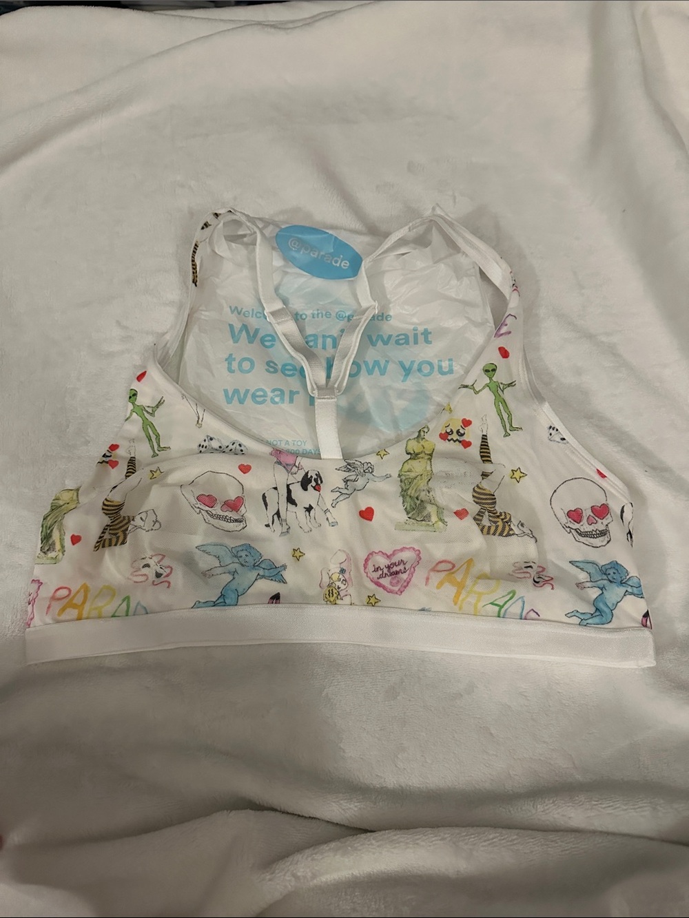 Parade Sexy Silky Mesh Racerback Scoop Bralette - Picture 2 of 8